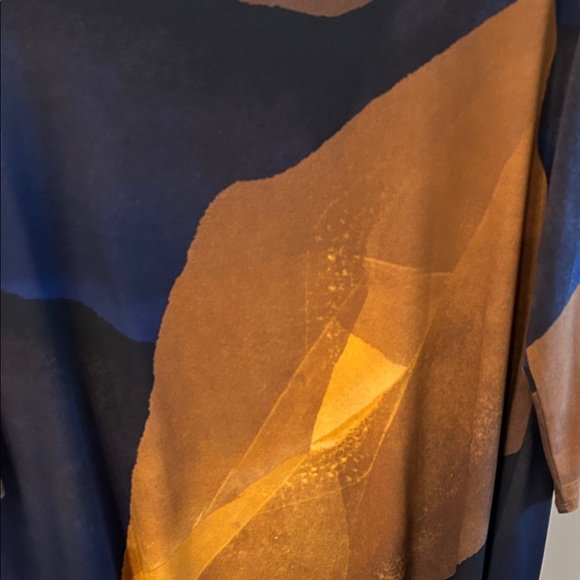 CLARA SUNWOO Abstract Brown and Blue Top - Picture 3 of 5